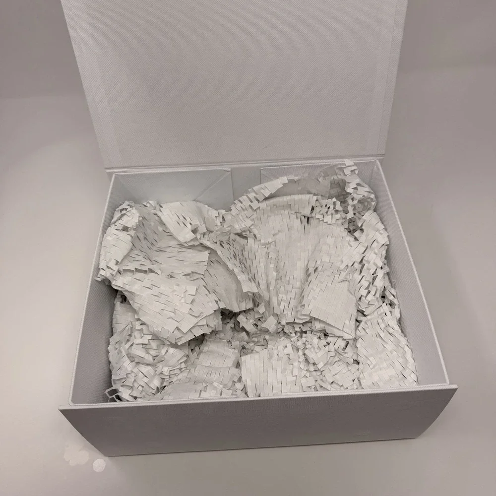 Cartier Box Empty White 9.5in X 8in X 4in Magnetic Flap With Original Filler